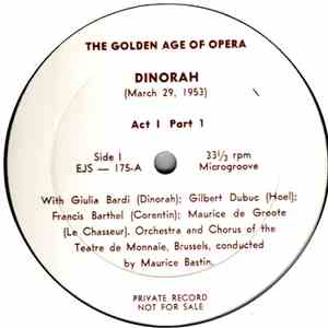 Giacomo Meyerbeer, Orchestra And Chorus Of The Teatre De Monnaie, Brussels, Maurice Bastin - Dinorah album