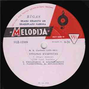 M. K. Čiurlionis - LTSR Valst. Kvartetas - Styginis Kvartetas album