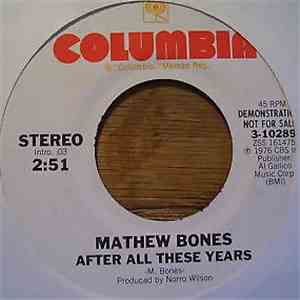 Mathew Bones - After All These Years album