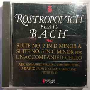 Mstislav Rostropovich - Rostropovich Plays Bach album