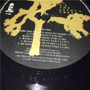 U2 - The Joshua Tree (misprinted labels) album