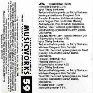 Various - Musicworks 59: Sankaran • Kennedy • Hess • Cusack • Quin • Panhuysen album