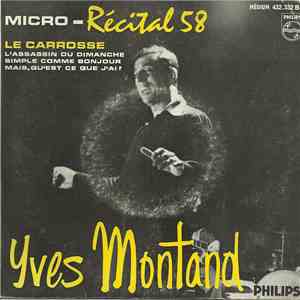 Yves Montand - Micro - Récital 58 (N°2) album