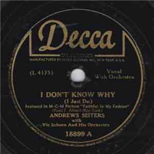 Andrews Sisters With Vic Schoen And His Orchestra - I Don't Know Why / Azusa album