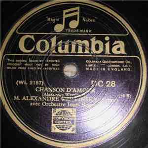 M.Alexandre Wertinsky - Chanson D'amour / Tango Magnolia album