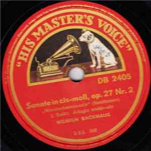 Wilhelm Backhaus - Sonate In Cis-Moll, Op. 27 Nr. 2 "Mondscheinsonate" album