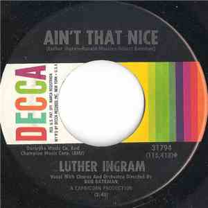 Luther Ingram - You Never Miss Your Water album