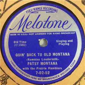 Patsy Montana With The Prairie Ramblers - Goin' Back To Old Montana / Chuck Wagon Blues album
