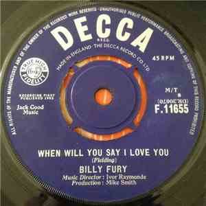 Billy Fury - When Will You Say I Love You album