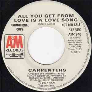 Carpenters - All You Get From Love Is A Love Song album
