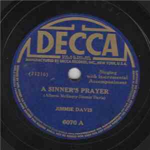 Jimmie Davis - A Sinner's Prayer / I Dreamed Of An Old Love Affair album